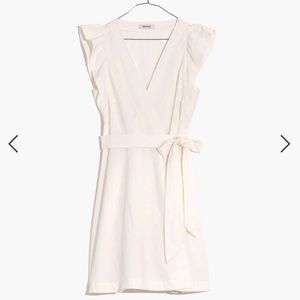 Madewell Ruffle-Sleeve Wrap Mini Dress